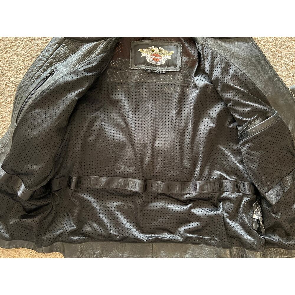 Harley-Davidson Leather Cafe Racer Limited Edition Motorcycle Jacket SZ 2XL USED - Picture 11 of 15